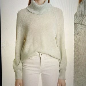 Toxin cotton and wool blend turtleneck sweater